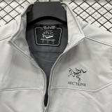 25/26 RK906 White Thickened Assault Stand Collar Windbreaker (立领加厚冲锋衣）
