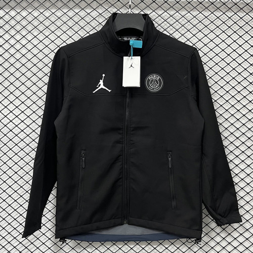 25/26 PSG Black Thickened Assault Stand Collar Windbreaker (RK901立领加厚冲锋衣）