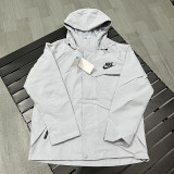25/26 NK Grey Thickened Assault  Hooded Windbreaker #H001