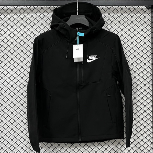 25/26 NK Black Thickened Assault  Hooded Windbreaker# RK1102 (加厚冲锋衣）