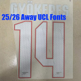 25/26 ARS Away Kids Long Sleeve Soccer Jersey长袖