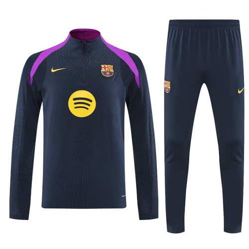25/26 BAR Dark Blue Player VersionHalf Pull Tracksuit 球员版　