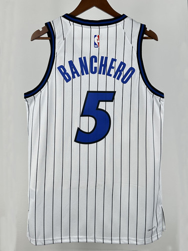25/26 Magic BANCHERO #5 White Home Top Quality Hot Pressing NBA Jersey