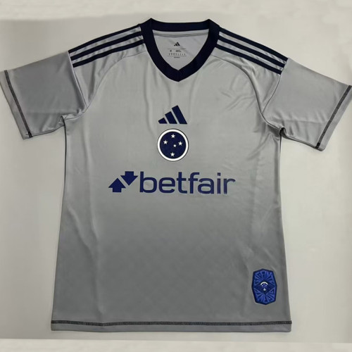 25/26 Cruzeiro Ｇoalkeeper Grey Fans Soccer Jersey