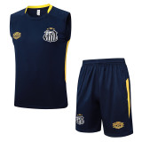 25/26 Santos FC Cyan Tank top and shorts suit#D25184