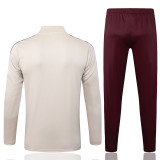 25/26 Ajax Beige Half Pull Tracksuit #B2595 (半拉链)
