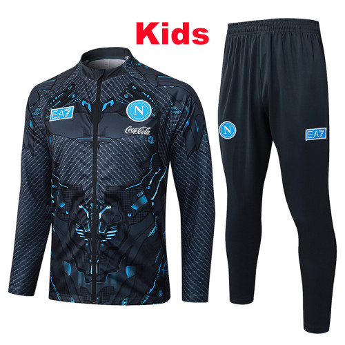 25/26 Napoli Black Inkjet Kids Jacket Tracksuit#E25161童装