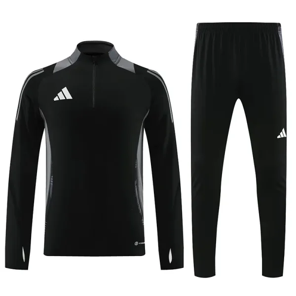 24/25 AD Black kids Half Zipper Sportswear # (半拉链)