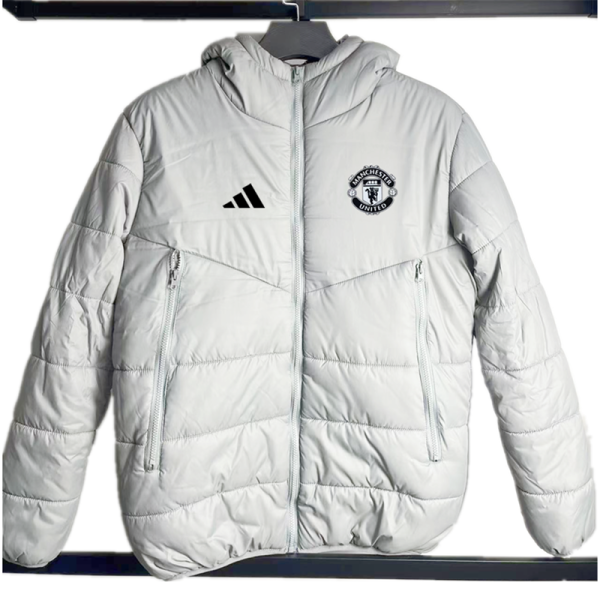 Man Utd Grey Hooded Cotton Coat 棉衣