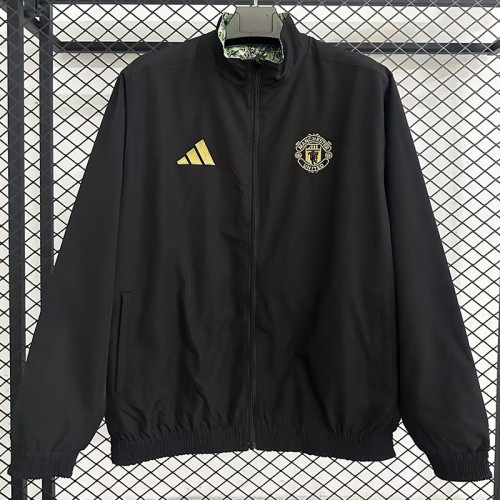 25/26 Man Utd Black&Green Double Sided Windbreaker (双面风衣)