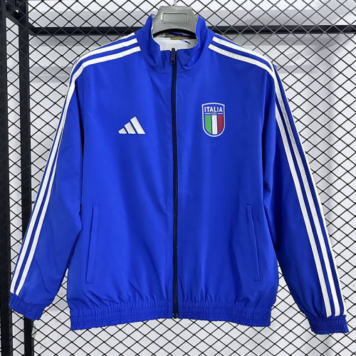 25/26 Italy White & Blue Double Sided Windbreaker (双面风衣)