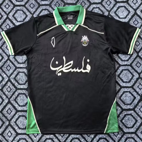 25/26 Palestine Arabic Special Edition Black &Ｇreen No#17 Fans Soccer Jersey(绿领)
