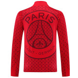 25/26 PSG Red Ｇrid Half Pull Tracksuit (半拉链)