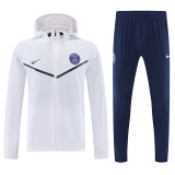 25/26 PSG White Hooded Windbreaker Tracksuit