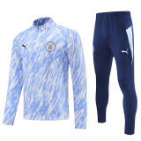 25/26 Man City White Lightning Half Pull Tracksuit  (半拉链)