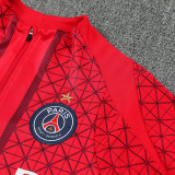 25/26 PSG Red Ｇrid Half Pull Tracksuit (半拉链)
