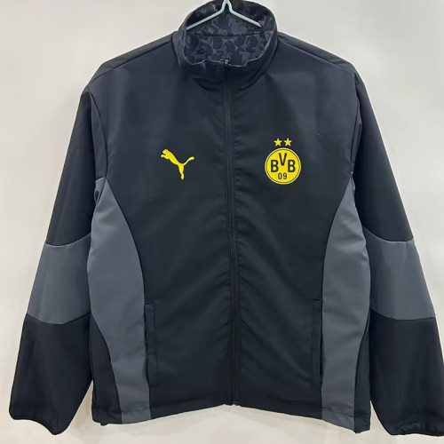 25/26 Dortmund Black Double Sided Windbreaker (双面风衣)