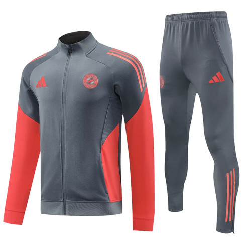 25/26 Bayern Light Grey Jacket Tracksuit