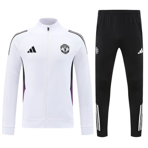 25/26 Man Utd White Jacket Tracksuit