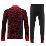 25/26 ATM Black &Red Streaks Half Pull Tracksuit  (半拉链)