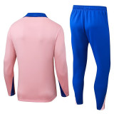25/26 France Pink Half Pull Tracksuit (半拉链)