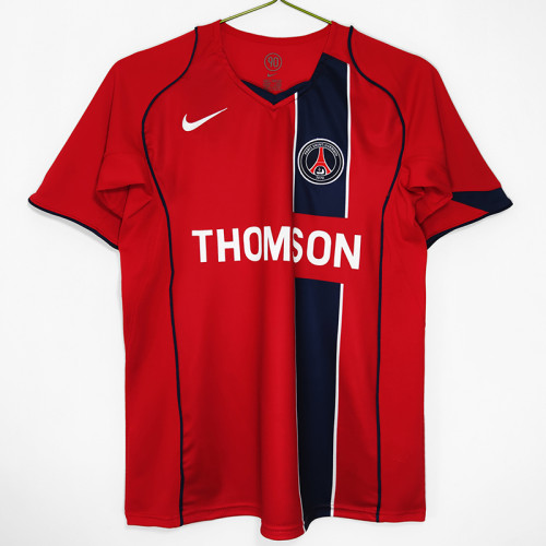 2004/2005 PSG Paris Away Red Retro Soccer Jersey(8A)