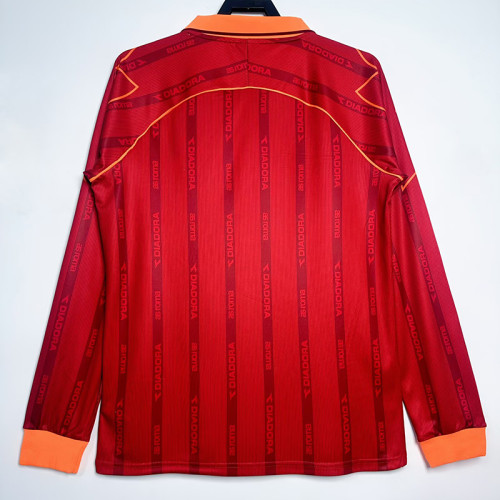 1999/2000 Roma Home Long Sleeve  Retro Soccer Jersey
