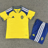 2026 Sweden Home Kids Soccer Jersey