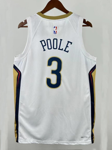 25/26 Pelicans NOLA # 3 White Home Top Quality Hot Pressing NBA Jersey