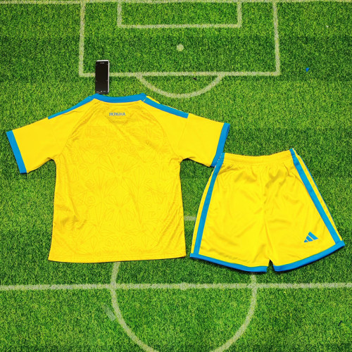 26/27 Ukraine Home Kids Soccer Jersey