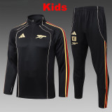 25/26 ARS Black Retro Edition Kids Half Pull Tracksuit #E25178(童装半拉链)