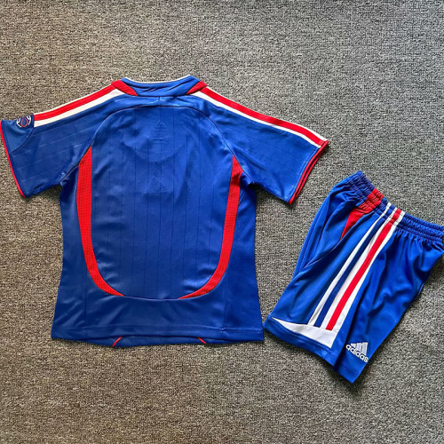 2006 France Away Kids Retro Soccer Jersey