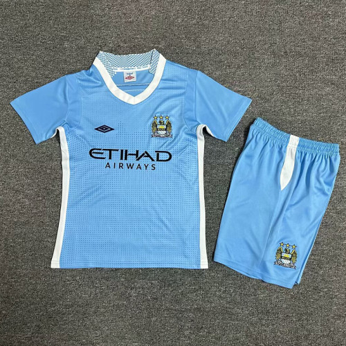 2011/2012 Man City Home Kids Retro Soccer Jersey