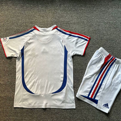 2006 France Home Kids Retro Soccer Jersey