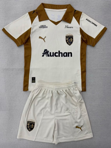 25/26 RC Lens Third Kids Soccer Jersey(全广告)