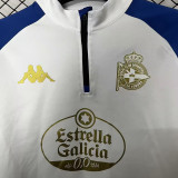 25/26 La Coruna White Half Pull Tracksuit (半拉链)