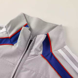 25/26 Bayern Grey White Retro Windbreaker Tracksuit