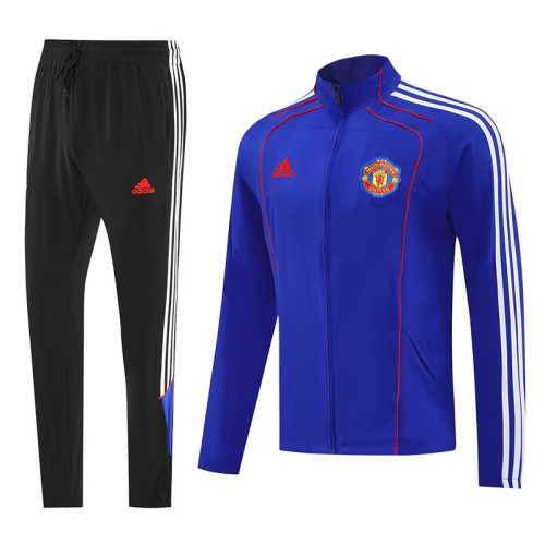 25/26 Man Utd Blue Retro Windbreaker Tracksuit