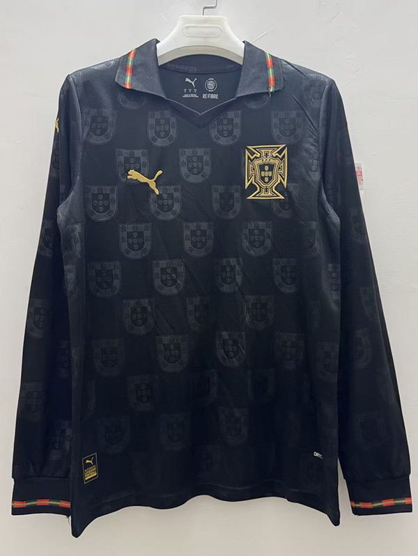 26/27 Portugal Commemorative Edition Black Long Sleeve Fans Soccer Jersey