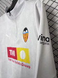 25/26 Valencia White Half Pull Tracksuit Tops (半拉链)