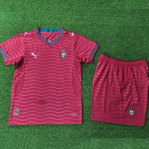 26/27 Portugal Ｈome Player Version Kids Soccer Jersey球员