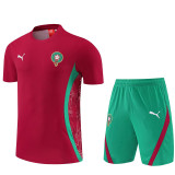 26/27 Morocco Red Training Shorts Suit