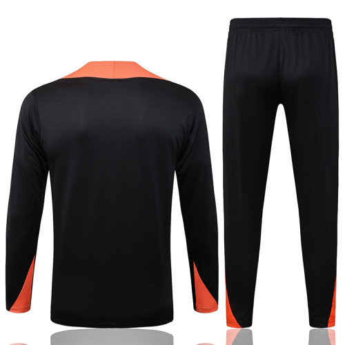 25/26 Brazil Black Half Pull Tracksuit #B25131 (半拉链)