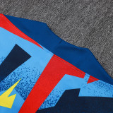 25/26 BAR Light Blue Inkjet Half Pull Tracksuit# B25135 (半拉链)