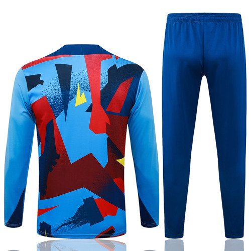 25/26 BAR Light Blue Inkjet Kids Half Pull Tracksuit# E25202 (半拉链)