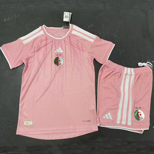 2026 Algeria Special Edition Pink Player Version Kids Soccer Jersey童装