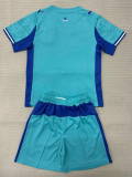 25/26 Marseille Goalkeeper Lake Blue Kids Soccer Jersey