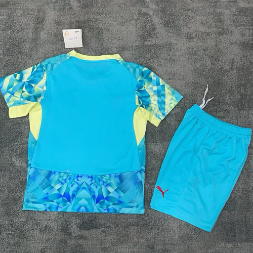 26/27 Portugal Ｇoalkeeper Blue Kids Soccer Jersey