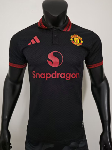 26/27 Man Utd Black Player Version Polo Shirts