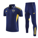 25/26 Boca Juniors Royal Blue polo shirts pants suit